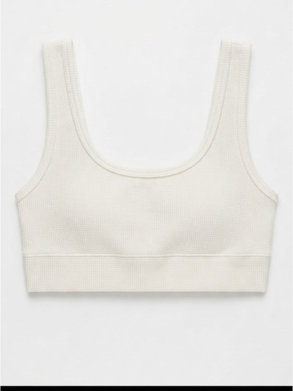 TNA Ribbed Scoop Bralette in Off-White